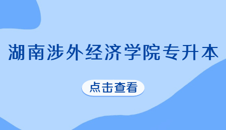 湖南涉外經濟學院專升本