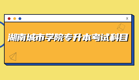湖南城市學(xué)院專升本考試科目
