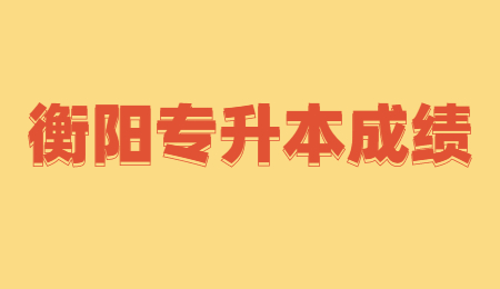 衡陽專升本成績查詢
