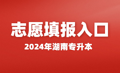2024年湖南專(zhuān)升本志愿填報(bào)入口及填報(bào)流程