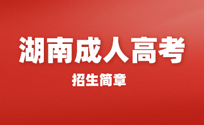 2024年湖南成人高考招生簡章