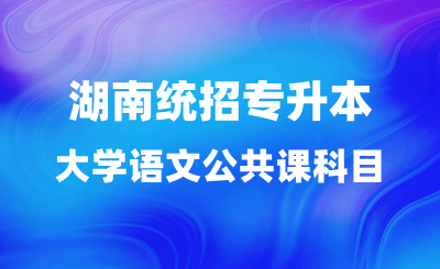 湖南統招專升本大學語文公共課科目詳細解讀