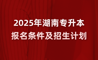 2025年湖南專升本報(bào)名條件及招生計(jì)劃